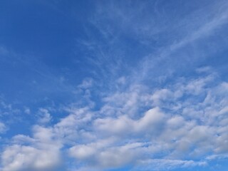 cloudy blue sky in the morning