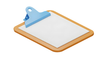 Clean clipboard with blank paper ready for your important notes and ideas