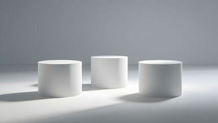 product placement in geometric podium design interior 4