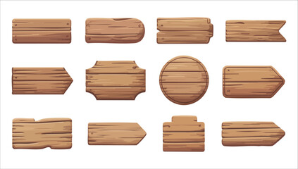 rustic wooden plaque design vector art isolated on white background