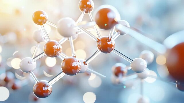Molecular structure laboratory scientific visualization digital environment close-up view exploring chemistry concepts