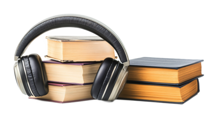 Audio Lecture for Listening and Learning - Isolated on White Background