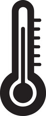 Thermometer silhouette vector EPS, medical temperature instrument design for healthcare use.
