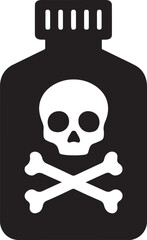 Chemical bottle silhouette vector EPS, laboratory and science design for research and experiments.