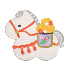 Watercolor horse ornament