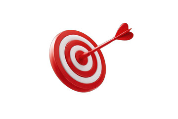 Red target with a red arrow precisely centered
