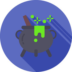 Cauldron icon vector image. Suitable for mobile apps, web apps and print media.