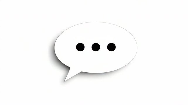 Speech bubble with three dots typing symbolizing ongoing conversation