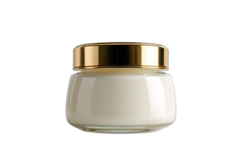 Hair mask jar on a white background