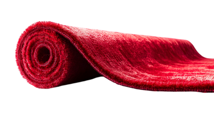 A red carpet isolated on a transparent background