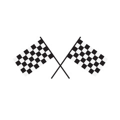 Fototapeta premium Rally Racing Checkered Flags Illustration Isolated