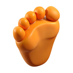 Human Foot Anatomy A Detailed Look at Toes and Structure in Orange Color