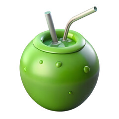 Green Mate Tea in a Gourd with Bombilla A Traditional South American Drink