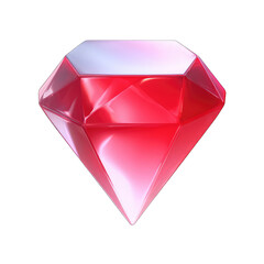 Sparkling, vibrant red diamond gem