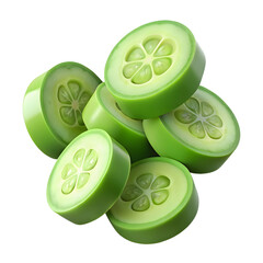 Cucumber Slices Fresh Green Vegetable Healthy Food Ingredient Nutrition Diet