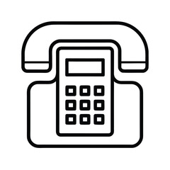 Minimalist Phone Outline Icon on White Background Simple Smartphone Symbol Vector Illustration