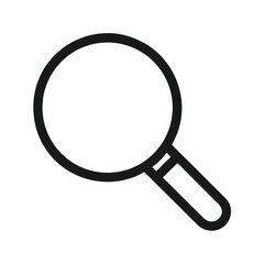 Search Icon Outline Magnifying Glass Isolated on White Background Vector EPS Illustration
