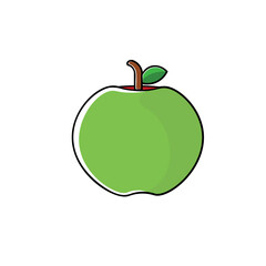 Fresh green apple vector
