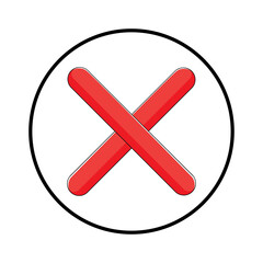 Obraz premium Red Cross icon in a circle