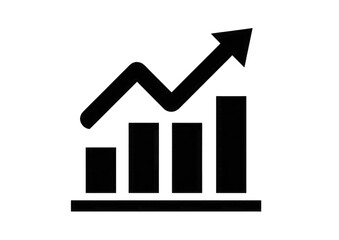 Dark graphic of rising bar graph
