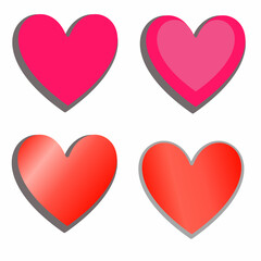 vector illustration of heart shapes