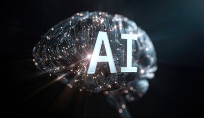 AI brain, digital neural network