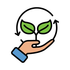 Sustainability Icon Vector Illustration Color Version