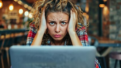 selective focus job seeker frustratedly scrolling through limited job listings on laptop