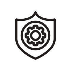 Quality Assurance Shield Line Icon of Quality Control and Inspection Icon Set