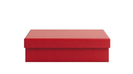 red gift box isolated on a transparent background