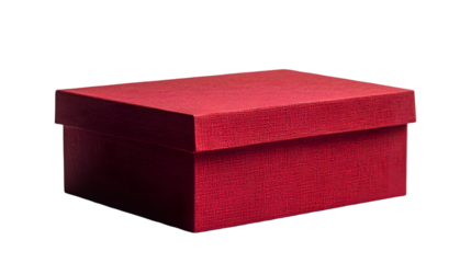 red gift box isolated on a transparent background