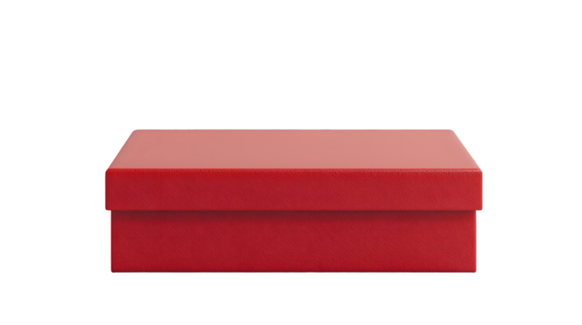 red gift box isolated on a transparent background