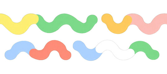Fototapeta premium Colorful wavy shapes in a repeating pattern