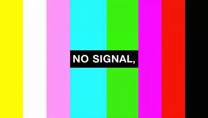 Classic television test pattern with no signal text