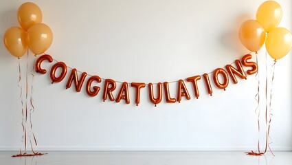 Congratulations Balloon in the Wall