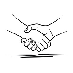 Two hands clasped in a firm handshake agreement partnership