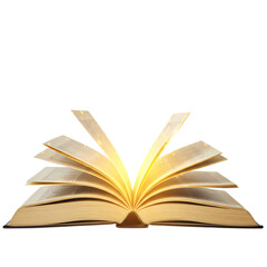 Fototapeta premium Open Book Glowing Pages: Knowledge, Wisdom, Education, Learning