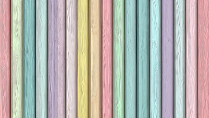 Pastel-colored wooden planks in vertical alignment