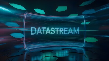 Experience the future of data flow with this dynamic digital datastream concept, perfect for tech presentations and futuristic themes