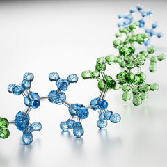 Molecular Structure Isolated on White, Niacinamide Structure on Lab