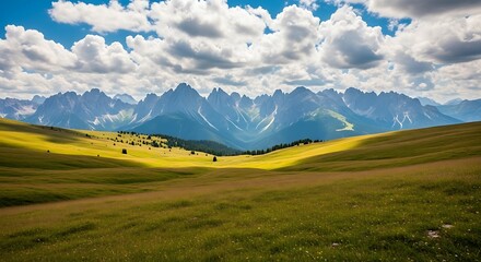 Obraz premium Mountain Valley Landscape.