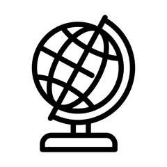 Classroom Globe Line Icon of Teacher and Classroom Icon Set