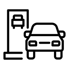 Parking Station Line Icon of Urban Mobility Solutions Icon Set