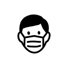 医療用マスクアイコン - Medical Face Mask Icon