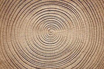 Fototapeta premium Closeup of Tree Rings Abstract Wooden Texture Pattern with Rustic Background.