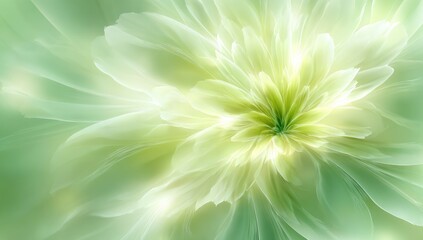 Delicate, light green flower, soft focus