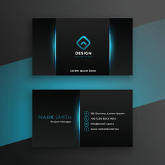 abstract black business card design