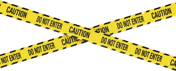 Yellow and Black Caution Do Not Enter Tape Crisscross Pattern with Striped Background