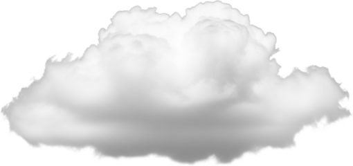 Realistic Fluffy White Cloud Isolated Element