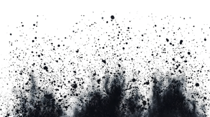 Black noise stippled dots halftone pattern isolated on transparent background